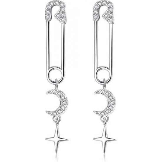 Sterling Safety Pin Earrings Paper Clip Earrings For Women | Sleeper Hoop Earrings | Dangle Cubic Zirconia Stud Earrings | Sterling Paper Clip Earrings Sterling Safety Pin Earrings Paper Clip Earrings For Women | Sleeper Hoop Earrings | Dangle Cubic Zirconia Stud Earrings | Sterling Paper Clip Earrings